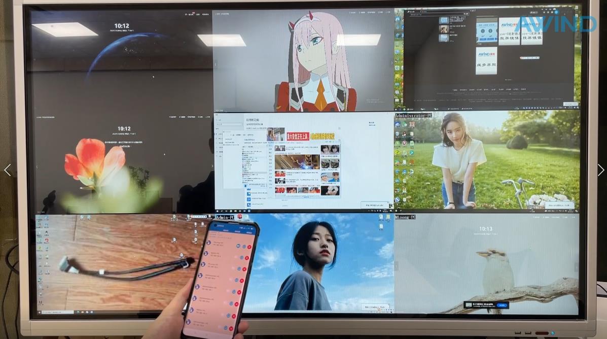 Awind奇機A-900九畫面無線投屏器 Awind奇機A-900九畫面無線投屏器