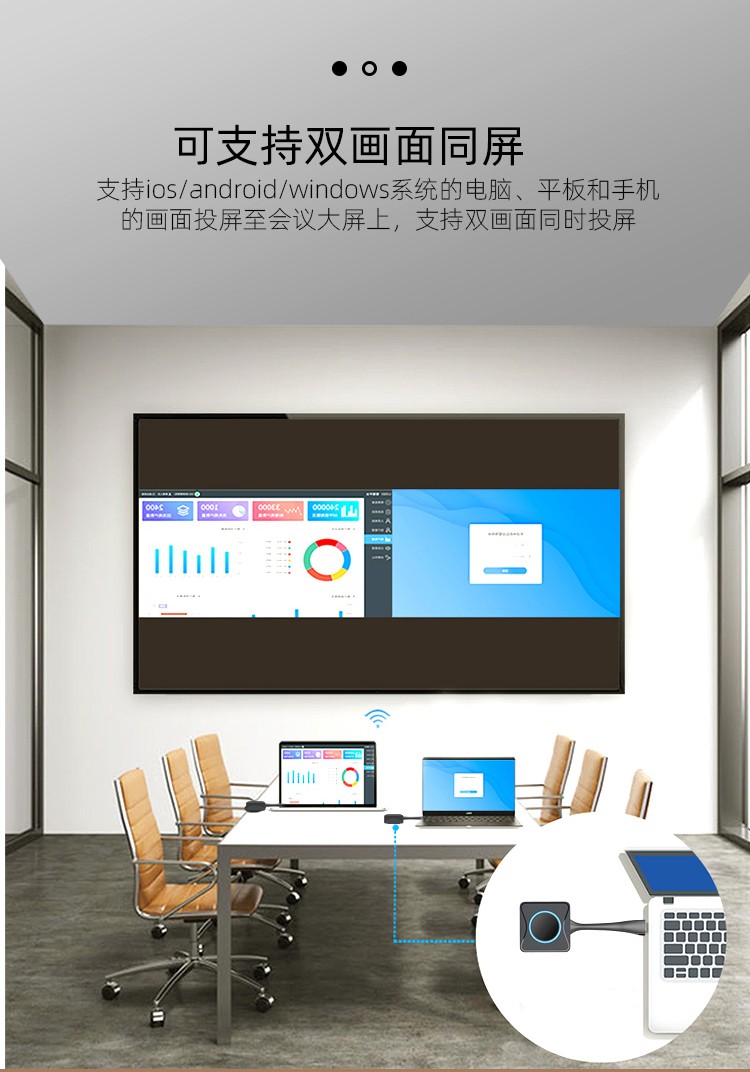雙畫面無線投屏器 雙畫面無線投屏器